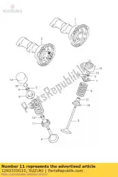 Here you can order the seat,valve spri from Suzuki, with part number 1293335G10: