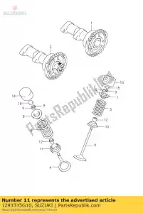 Suzuki 1293335G10 asiento, muelles de válvula - Lado inferior