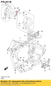 suzuki 4735541F01 boné - Lado inferior