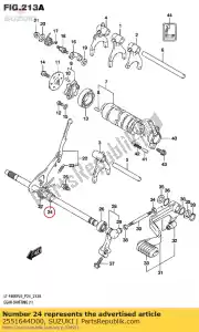 suzuki 2551644D00 spacer, gear shi - Onderkant