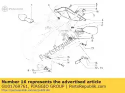 Here you can order the rubber spacer from Piaggio Group, with part number GU01769761: