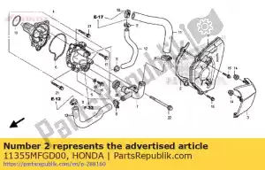 Honda 11355MFGD00 placa comp., cadena de transmisión - Lado inferior