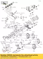 550200944, Kawasaki, guardia, lh zx1400fef kawasaki  zzr 1400 2014 2015 2016 2017 2018 2019 2020 2021, Nuevo