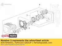 8347940001, Piaggio Group, Pistão assy 1a selez.a aprilia derbi piaggio  atlantis free scarabeo 50 100 2001 2002 2003 2004 2006 2007 2008 2009 2010 2014, Novo