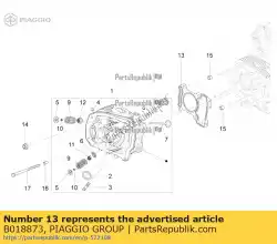 Qui puoi ordinare guarnizione della testata da Piaggio Group , con numero parte B018873: