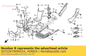 Honda 50722KTW900ZA couverture, l. pas du passager * n - La partie au fond