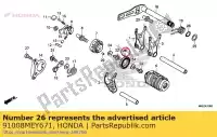 91008MEY671, Honda, Bearing, ball, 6805lu honda  crf trx 450 2005 2006 2007 2008 2009 2010 2011 2012 2013 2014 2015 2017 2018, New