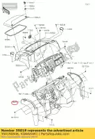 350190608, Kawasaki, 01 klapa, lewa kawasaki  400 2017 2018 2019 2020 2021, Nowy