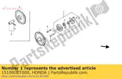 pomp, olie van Honda, met onderdeel nummer 15100GET000, bestel je hier online: