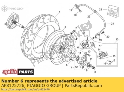 Aprilia AP8125726, Podk?adka dystansowa tylnego ko?a, OEM: Aprilia AP8125726