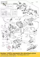 110570138, Kawasaki, 01 suporte, acoplador kawasaki z  er650 z650l lams ex650 ninja 650 krt 650l l z650 , Novo