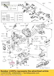 Aquí puede pedir 01 soporte, acoplador de Kawasaki , con el número de pieza 110570138: