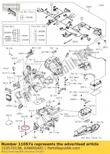 kawasaki 110570138 01 soporte, acoplador - Lado inferior