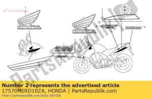 Honda 17570MERD10ZA marca, l. wing * type1 * - Lado inferior