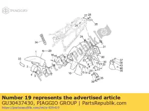 Piaggio Group GU30437430 placa - Lado inferior