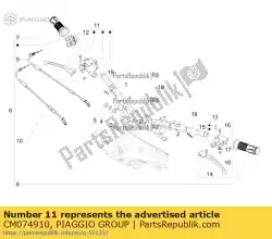 Tutaj możesz zamówić pompa hydrauliczna hamulca przedniego od Piaggio Group , z numerem części CM074910: