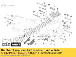 Piaggio Group AP8121998 espaçador superior do motor - Lado inferior