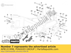 aprilia AP8121998 oberer motorabstandhalter - Unterseite