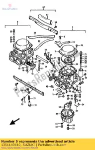 Suzuki 1351143410 titular, guia - Lado inferior