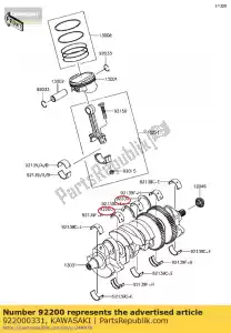 Kawasaki 922000331 podk?adka zx1400a6f - Dół