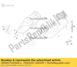 Ici, vous pouvez commander le dossier passager auprès de Piaggio Group , avec le numéro de pièce 2B000752000C1: