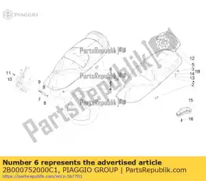 Piaggio Group 2B000752000C1 dossier passager - La partie au fond