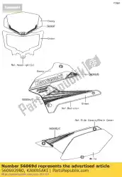 Here you can order the pattern,side cover,lh from Kawasaki, with part number 560693980: