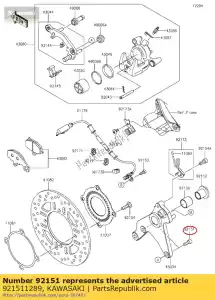 Kawasaki 921511289 parafuso - Lado inferior