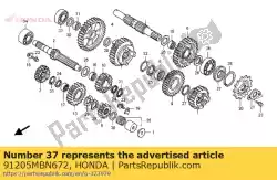 Here you can order the oil seal, 25x36x5 from Honda, with part number 91205MBN672: