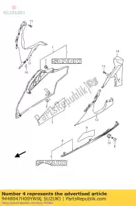 suzuki 9448047H00YWW compensação de carenagem, você - Lado inferior