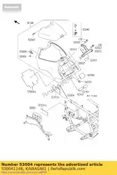 Aquí puede pedir tapete, tapa del tanque de combustible de Kawasaki , con el número de pieza 530041148: