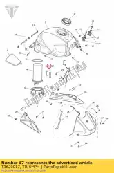 Qui puoi ordinare sfiato a tubo flessibile da Triumph , con numero parte T3620017: