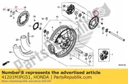 Aqui você pode pedir o roda dentada, acionada final (42t) em Honda , com o número da peça 41201MJPG51:
