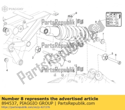 Aprilia 894537, Decalcomania dell'ammortizzatore, OEM: Aprilia 894537