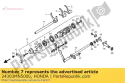 Tutaj możesz zamówić p? Yta, prowadnica ramienia zmiany biegów od Honda , z numerem części 24303MN5000: