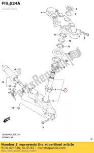 Suzuki 5141024F50 soporte delantero f - Lado inferior