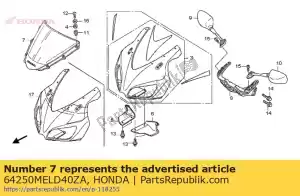 honda 64250MELD40ZA windscreen set (wl) *type1 * (type1 ) - Bottom side