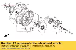 Aqui você pode pedir o arruela, rr. Axle em Honda , com o número da peça 90504MA0000: