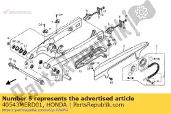 Ici, vous pouvez commander le régleur, chaîne auprès de Honda , avec le numéro de pièce 40543MERD01: