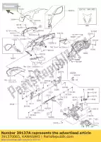 391370065, Kawasaki, stay-comp,rh zx1000gbf kawasaki z zx 1000 2011 2012 2013 2014 2015 2016, New