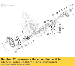 Aprilia 832278, Olie pomp tandwiel, OEM: Aprilia 832278