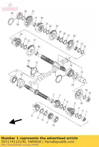 yamaha 5VY174110100 asse, principale - Il fondo