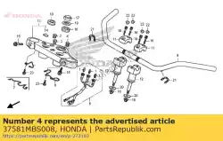 Ici, vous pouvez commander le comp lentille, pilote de carburant (o auprès de Honda , avec le numéro de pièce 37581MBS008: