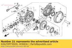 Ici, vous pouvez commander le col, rr. Distance (b) auprès de Honda , avec le numéro de pièce 42625MT3000: