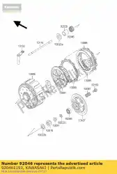 Ici, vous pouvez commander le roulement-aiguille kx250-g1 auprès de Kawasaki , avec le numéro de pièce 920461193: