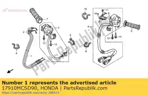 Honda 17910MCSD90 kabel comp. a, gas geven - Onderkant