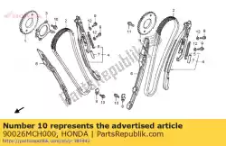 Here you can order the bolt, ubs, 7x19 from Honda, with part number 90026MCH000: