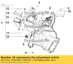 Aquí puede pedir cubre de Piaggio Group , con el número de pieza 621112: