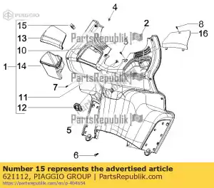 Piaggio Group 621112 cubre - Lado inferior