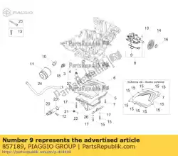 Qui puoi ordinare o-ring da Piaggio Group , con numero parte 857189: